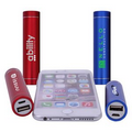 2000 mAh Metallic Cylinder Power Bank (Direct Import-10 Weeks Ocean)